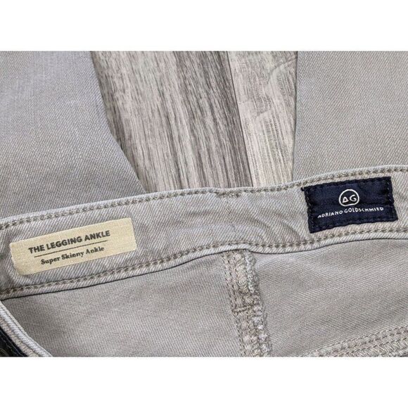 Adriano Goldschmied Womens Size 29 R Embroidered Ankle Grey Leggings Jeans - Picture 4 of 10